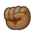 Raised Fist: Medium-dark Skin Tone Emoji Copy Paste ― ✊🏾 - samsung