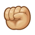 Raised Fist: Medium-light Skin Tone Emoji Copy Paste ― ✊🏼 - samsung