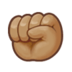 Raised Fist: Medium Skin Tone Emoji Copy Paste ― ✊🏽 - samsung