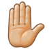 Raised Hand: Medium-light Skin Tone Emoji Copy Paste ― ✋🏼 - samsung