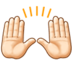 Raising Hands: Light Skin Tone Emoji Copy Paste ― 🙌🏻 - samsung