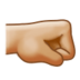 Right-facing Fist: Medium-light Skin Tone Emoji Copy Paste ― 🤜🏼 - samsung