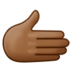 Rightwards Hand: Medium-dark Skin Tone Emoji Copy Paste ― 🫱🏾 - samsung