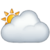 Sun Behind Large Cloud Emoji Copy Paste ― 🌥️ - samsung