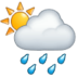 Sun Behind Rain Cloud Emoji Copy Paste ― 🌦️ - samsung