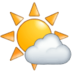 Sun Behind Small Cloud Emoji Copy Paste ― 🌤️ - samsung