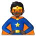 Superhero: Dark Skin Tone Emoji Copy Paste ― 🦸🏿 - samsung