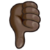 Thumbs Down: Dark Skin Tone Emoji Copy Paste ― 👎🏿 - samsung