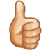 Thumbs Up: Light Skin Tone Emoji Copy Paste ― 👍🏻 - samsung