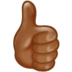 Thumbs Up: Medium-dark Skin Tone Emoji Copy Paste ― 👍🏾 - samsung