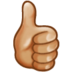 Thumbs Up: Medium-light Skin Tone Emoji Copy Paste ― 👍🏼 - samsung