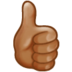 Thumbs Up: Medium Skin Tone Emoji Copy Paste ― 👍🏽 - samsung