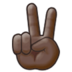 Victory Hand: Dark Skin Tone Emoji Copy Paste ― ✌🏿 - samsung