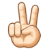 Victory Hand: Light Skin Tone Emoji Copy Paste ― ✌🏻 - samsung