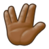 Vulcan Salute: Medium-dark Skin Tone Emoji Copy Paste ― 🖖🏾 - samsung