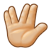 Vulcan Salute: Medium-light Skin Tone Emoji Copy Paste ― 🖖🏼 - samsung