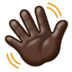 Waving Hand: Dark Skin Tone Emoji Copy Paste ― 👋🏿 - samsung