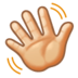 Waving Hand: Light Skin Tone Emoji Copy Paste ― 👋🏻 - samsung