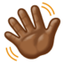 Waving Hand: Medium-dark Skin Tone Emoji Copy Paste ― 👋🏾 - samsung