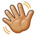 Waving Hand: Medium-light Skin Tone Emoji Copy Paste ― 👋🏼 - samsung