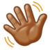 Waving Hand: Medium Skin Tone Emoji Copy Paste ― 👋🏽 - samsung