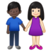 Woman And Man Holding Hands: Light Skin Tone, Dark Skin Tone Emoji Copy Paste ― 👩🏻‍🤝‍👨🏿 - samsung