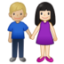 Woman And Man Holding Hands: Light Skin Tone, Medium-light Skin Tone Emoji Copy Paste ― 👩🏻‍🤝‍👨🏼 - samsung
