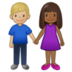 Woman And Man Holding Hands: Medium-dark Skin Tone, Medium-light Skin Tone Emoji Copy Paste ― 👩🏾‍🤝‍👨🏼 - samsung