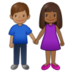 Woman And Man Holding Hands: Medium-dark Skin Tone, Medium Skin Tone Emoji Copy Paste ― 👩🏾‍🤝‍👨🏽 - samsung