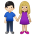 Woman And Man Holding Hands: Medium-light Skin Tone, Light Skin Tone Emoji Copy Paste ― 👩🏼‍🤝‍👨🏻 - samsung