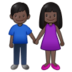 Woman And Man Holding Hands: Dark Skin Tone Emoji Copy Paste ― 👫🏿 - samsung