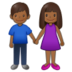 Woman And Man Holding Hands: Medium-dark Skin Tone Emoji Copy Paste ― 👫🏾 - samsung
