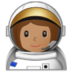 Woman Astronaut: Medium Skin Tone Emoji Copy Paste ― 👩🏽‍🚀 - samsung