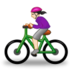 Woman Biking: Light Skin Tone Emoji Copy Paste ― 🚴🏻‍♀ - samsung