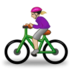 Woman Biking: Medium-light Skin Tone Emoji Copy Paste ― 🚴🏼‍♀ - samsung