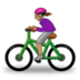 Woman Biking: Medium Skin Tone Emoji Copy Paste ― 🚴🏽‍♀ - samsung