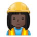 Woman Construction Worker: Dark Skin Tone Emoji Copy Paste ― 👷🏿‍♀ - samsung