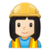 Woman Construction Worker: Light Skin Tone Emoji Copy Paste ― 👷🏻‍♀ - samsung