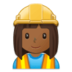 Woman Construction Worker: Medium-dark Skin Tone Emoji Copy Paste ― 👷🏾‍♀ - samsung