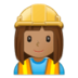 Woman Construction Worker: Medium Skin Tone Emoji Copy Paste ― 👷🏽‍♀ - samsung