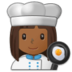 Woman Cook: Medium-dark Skin Tone Emoji Copy Paste ― 👩🏾‍🍳 - samsung
