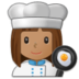 Woman Cook: Medium Skin Tone Emoji Copy Paste ― 👩🏽‍🍳 - samsung