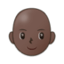 Woman: Dark Skin Tone, Bald Emoji Copy Paste ― 👩🏿‍🦲 - samsung