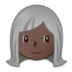 Woman: Dark Skin Tone, White Hair Emoji Copy Paste ― 👩🏿‍🦳 - samsung