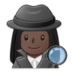 Woman Detective: Dark Skin Tone Emoji Copy Paste ― 🕵🏿‍♀ - samsung