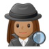 Woman Detective: Medium Skin Tone Emoji Copy Paste ― 🕵🏽‍♀ - samsung