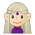 Woman Elf: Light Skin Tone Emoji Copy Paste ― 🧝🏻‍♀ - samsung