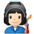 Woman Factory Worker: Light Skin Tone Emoji Copy Paste ― 👩🏻‍🏭 - samsung