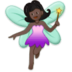 Woman Fairy: Dark Skin Tone Emoji Copy Paste ― 🧚🏿‍♀ - samsung