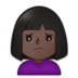 Woman Frowning: Dark Skin Tone Emoji Copy Paste ― 🙍🏿‍♀ - samsung